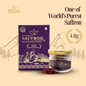 Purest Kashmiri Saffron – 4 grams | ISO 3632 Tested | Grade-1 Certified Quality