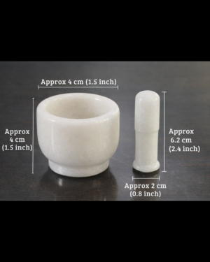 Marble Mortar and Pestle (Customized for Saffron Grinding)